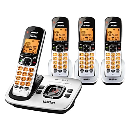 Uniden® D1780-4 DECT 6.0 Expandable Cordless Phone System With Digital Answering System