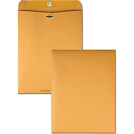 Quality Park Ridge Clasp Envelope - Clasp - #97 - 10" Width x 13" Length - 24 lb - Gummed - Kraft - Kraft - 100 / Box