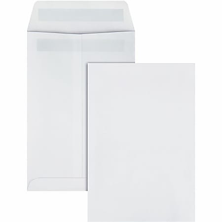 Quality Park® #28 Redi-Seal® Catalog Envelopes, Self-Sealing, White, Box Of 100