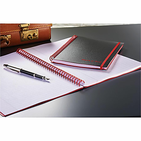 Black n Red Twinwire Soft Cover Business Notebook 11 34 x 8