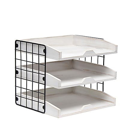 Elegant Designs Home Office 3 Shelf Desk Organizer Mail Letter