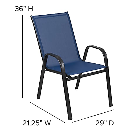 Flash furniture brazos series cheap black outdoor stack chair