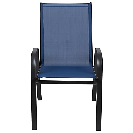 Flash furniture brazos series black outdoor stack chair outlet
