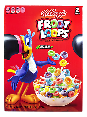 Kellogg&#x27;s Froot Loops Cereal, 43.6-Oz Box