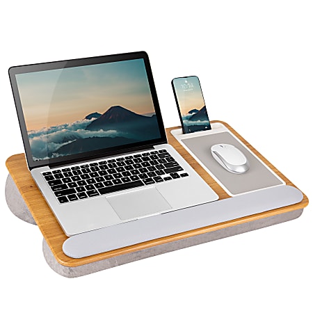 LapGear® Home Office Pro Lap Desk, 2-5/8”H x 21-1/8”W x 2-5/8”D, Oak Woodgrain