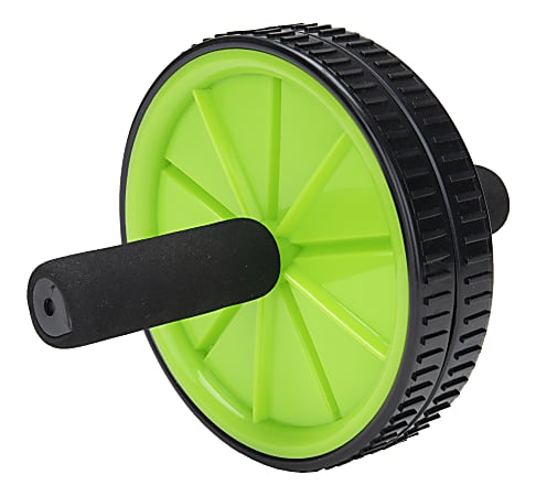 Mind Reader Split Dual-Wheel Ab Roller, 7-1/4" x 10", Green