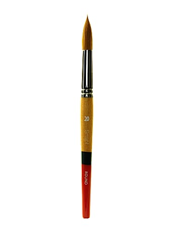 Princeton Snap Paint Brush, Series 9650, Size 20, Round, Golden Taklon, Synthetic, Multicolor