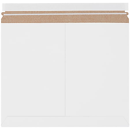 Partners Brand Stayflats® Lite Mailers, 14 7/8" x 11 7/8", White, Pack of 200 