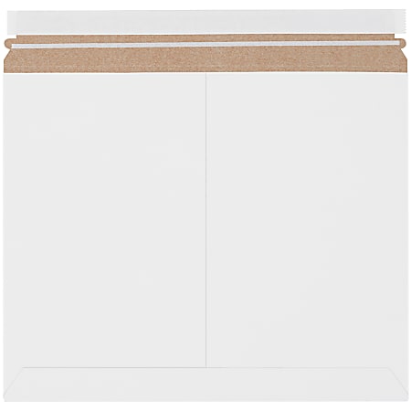 Partners Brand Stayflats® Lite Mailers, 14 7/8" x 11 7/8", White, Pack of 200 