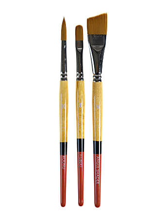 Princeton Snap Paint Brush Set, Set 1, Assorted Bristles, Synthetic, Brown