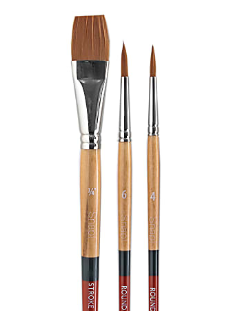 Princeton Snap Paint Brush Set, Set #2, Assorted Bristles, Synthetic, Multicolor