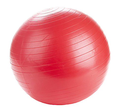 Mind Reader 65 cm Yoga Exercise Ball, Red