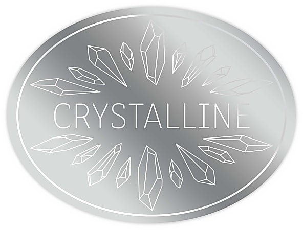 Custom 1-Color Foil-Stamped Labels And Stickers, 1-1/2" x 2" Oval, Box Of 500 Labels