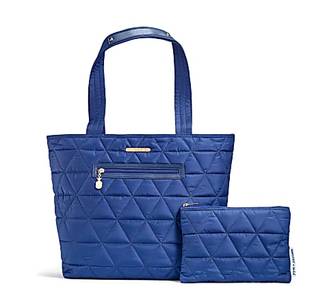 Fit &amp; Fresh Metro 2-In-1 Quilted Lunch Tote, 14&rdquo;H x 6&rdquo;W x 18&rdquo;D, Navy Blue