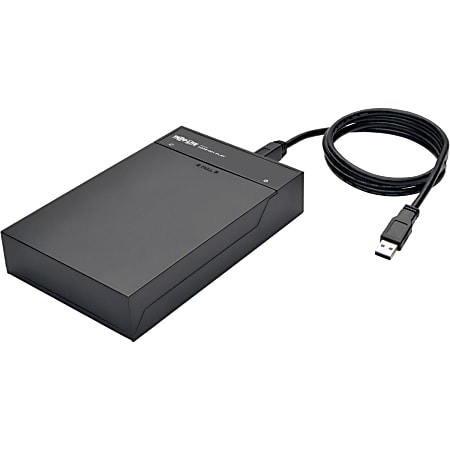 Tripp Lite USB 3.0 to SATA Hard Drive Lay Flat Enclosure 2.5in 3.5in HDD SSD - Storage enclosure - 2.5", 3.5" - SATA 6Gb/s - USB 3.0