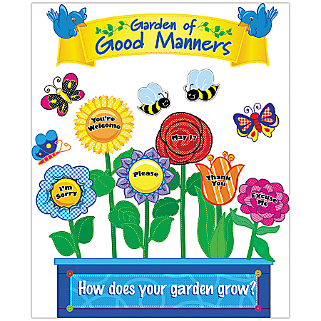 Creative Teaching Press® Mini Bulletin Board Set, Behavior & Manners, Garden Of Good Manners