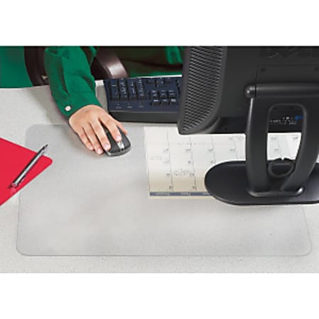 Clear desk pad top