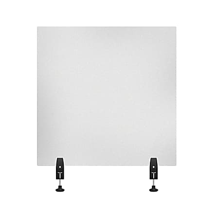 LUX Reclaim Clamp-On Desk Divider, 30" x 30", Frosted
