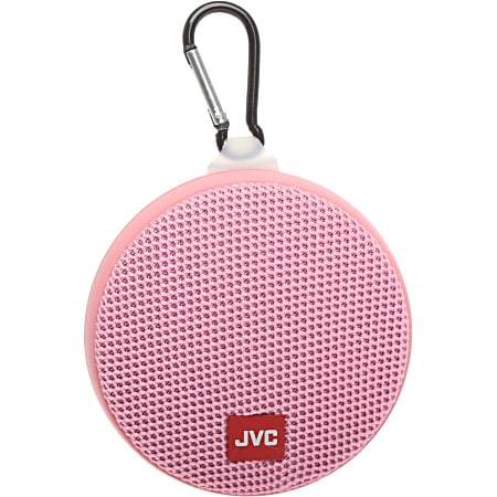 JVC Portable Bluetooth Speaker System - Pink - Surround Sound - Battery Rechargeable - USB