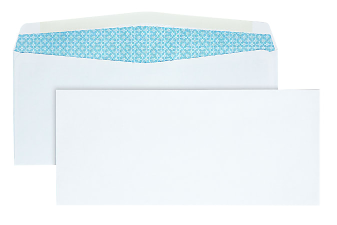 Quality Park 10 Business Envelopes Security Gummed Seal White Box Of ...