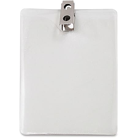 Skilcraft Resealable Badge Holder, Clear, Package Of 25