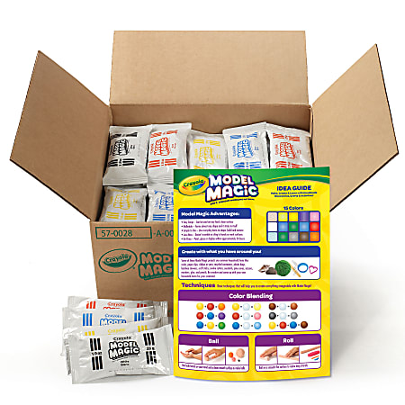 Crayola Model Magic Variety Pack, 15 Assorted Colors, 1 Oz Pouches, Pack Of 30 Pouches