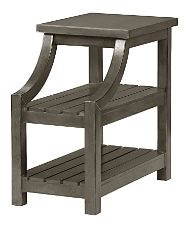 Powell Dutton 2-Shelf Side Table, 23"H x 14"W x 24"D, Gray