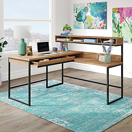 Sauder Manhattan Gate 59 W L Shaped Computer Desk With Cubby