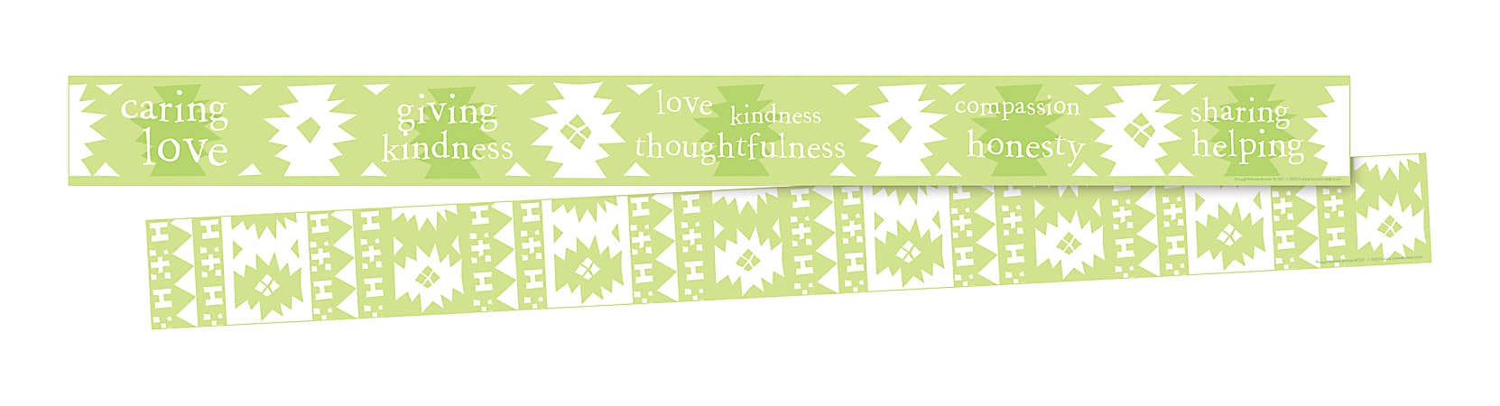 Barker Creek Double-Sided Borders, 3" x 35", Thoughtfulness, 12 Strips Per Pack, Set Of 2 Packs