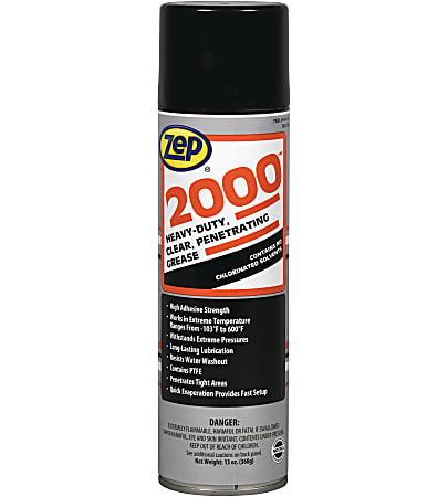 Zep 2000 Heavy-Duty Clear Penetrating Grease, Pack Of 12 Cans