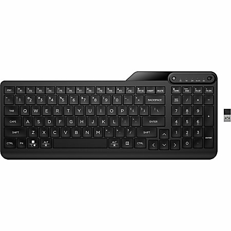 HP 475 Dual-Mode Wireless Keyboard - Wireless Connectivity - Bluetooth - 32.81 ft - 2.40 GHz