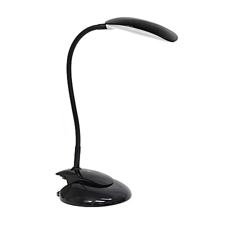 Simple Designs Flexi LED Rounded Clip Light, 21-1/2"H, Black