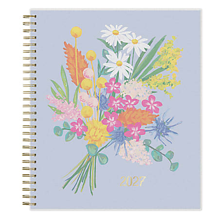 2027 Blue Sky Rachael Reese Spring Bouquet Monthly Planning Calendar, 8x10, Frosted Cover, Safety Wirebound, Jan-Dec 2027, Qty 1