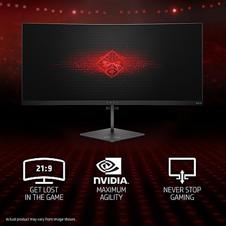 HP OMEN X Curved 35 Monitor Micro Edge Panel HDMI DisplayPort And