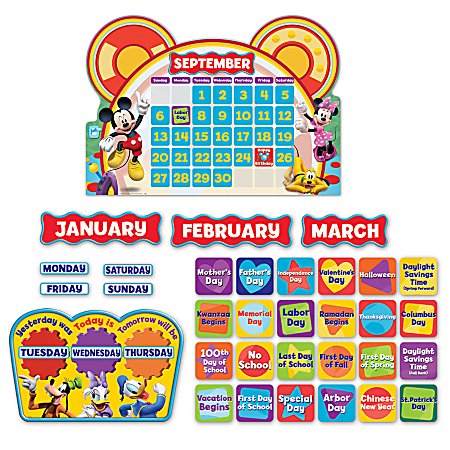 Eureka School Mickey Mouse Clubhouse Bulletin Board Set, Set Of 110 Pieces