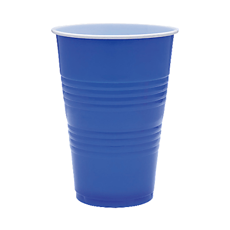 Amscan Plastic Cups 18 Oz Navy Blue Set Of 150 Cups - Office Depot