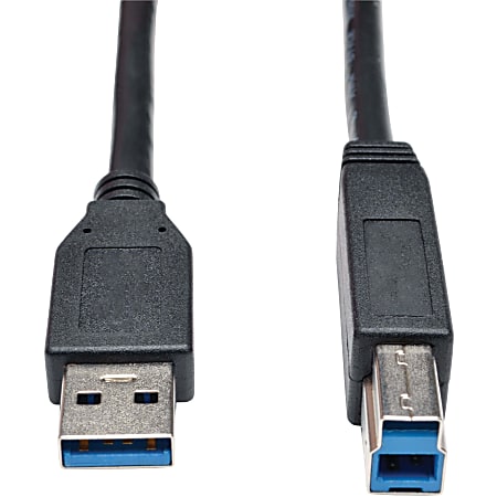 Tripp Lite USB 3.2 Gen 1 SuperSpeed Device Cable (A to B M/M) Black, 15 ft. (4.57 m), U322015BK