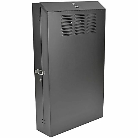 Eaton Tripp Lite Series SmartRack 4U Low-Profile Vertical-Mount Server-Depth Wall-Mount Rack Enclosure Cabinet , Steel
