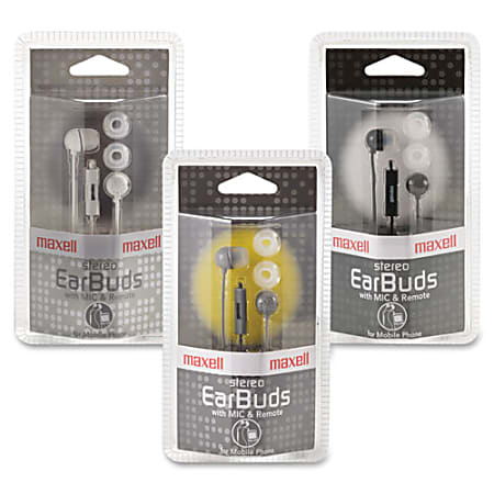 Maxell In-Ear Earbuds with Microphone and Remote -