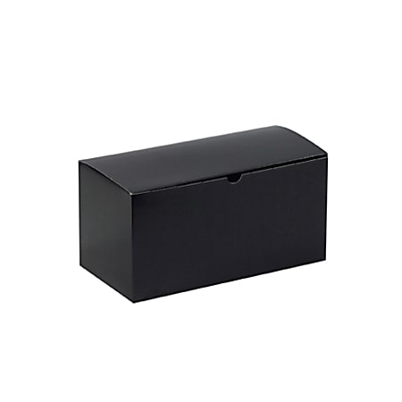 Partners Brand Black Gloss Gift Boxes 12" x 6" x 6", Case of 50
