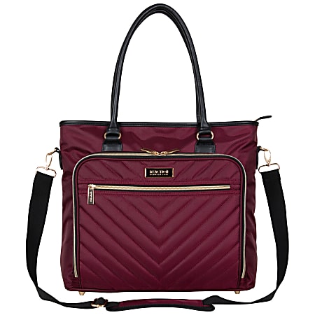 Kenneth Cole Reaction Chelsea Messenger Bag With 15" Laptop Pocket, Burgundy