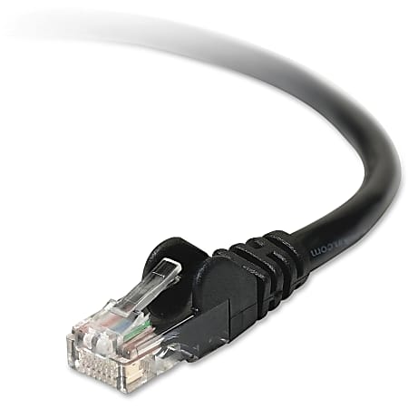 Belkin Cat5e Network Cable - 3 ft Category 5e Network Cable - First End: 1 x RJ-45 Network - Male - Second End: 1 x RJ-45 Network - Male - Black - 1 Each