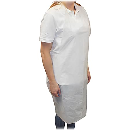 Impact Products Disposable Poly Apron - Polyethylene - For Food Service, Food Handling, Manufacturing - White - 1000 / Carton