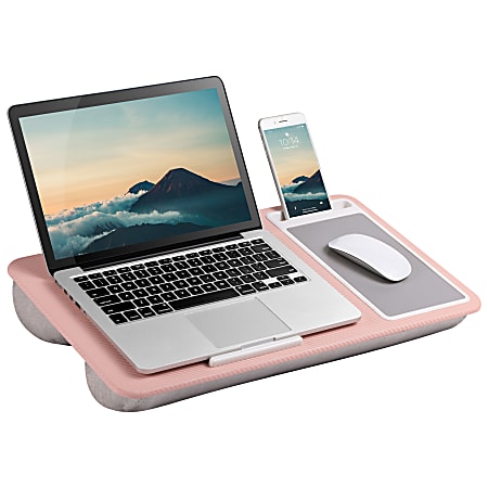 LapGear Home Office Lap Desk 2 58 H x 21 18 W x 2 58 D Rose Quartz