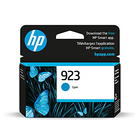 HP 923 Cyan Original Ink Cartridge, 4K0T0LN