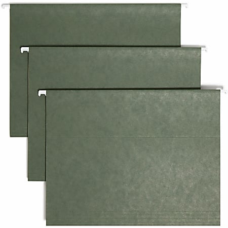 Smead® TUFF® Hanging Folders With Easy Slide™ Tabs, Letter Size, Standard Green, Box Of 20