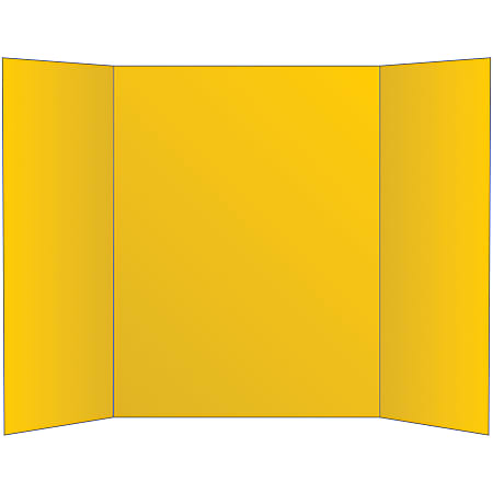 Office Depot Brand 2 Ply Tri Fold Project Board 36 x 48 Yellow