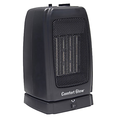 Comfort Glow 1500-Watt-Max Portable Oscillating Ceramic Fan Heater with Thermostat, Black