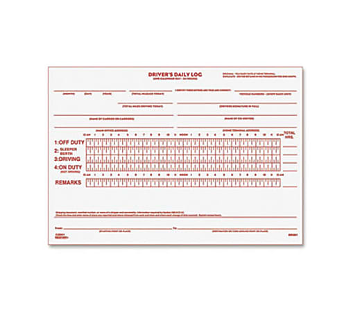 Rediform Driver's Daily Log Book - 31 Sheet(s) - Stapled - 2 Part - Carbon Copy - 7 7/8" x 5 1/2" Sheet Size - White - White Sheet(s) - Recycled - 1 Each
