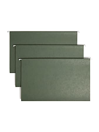 Smead® TUFF® Hanging File Folders With Easy Slide™ Tabs, Legal Size, Standard Green, Box Of 20